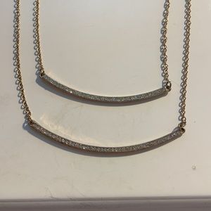 Layered crystal necklace